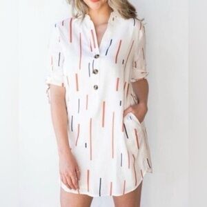 Lush Shirt Dress, shirt sleeve mini popover.